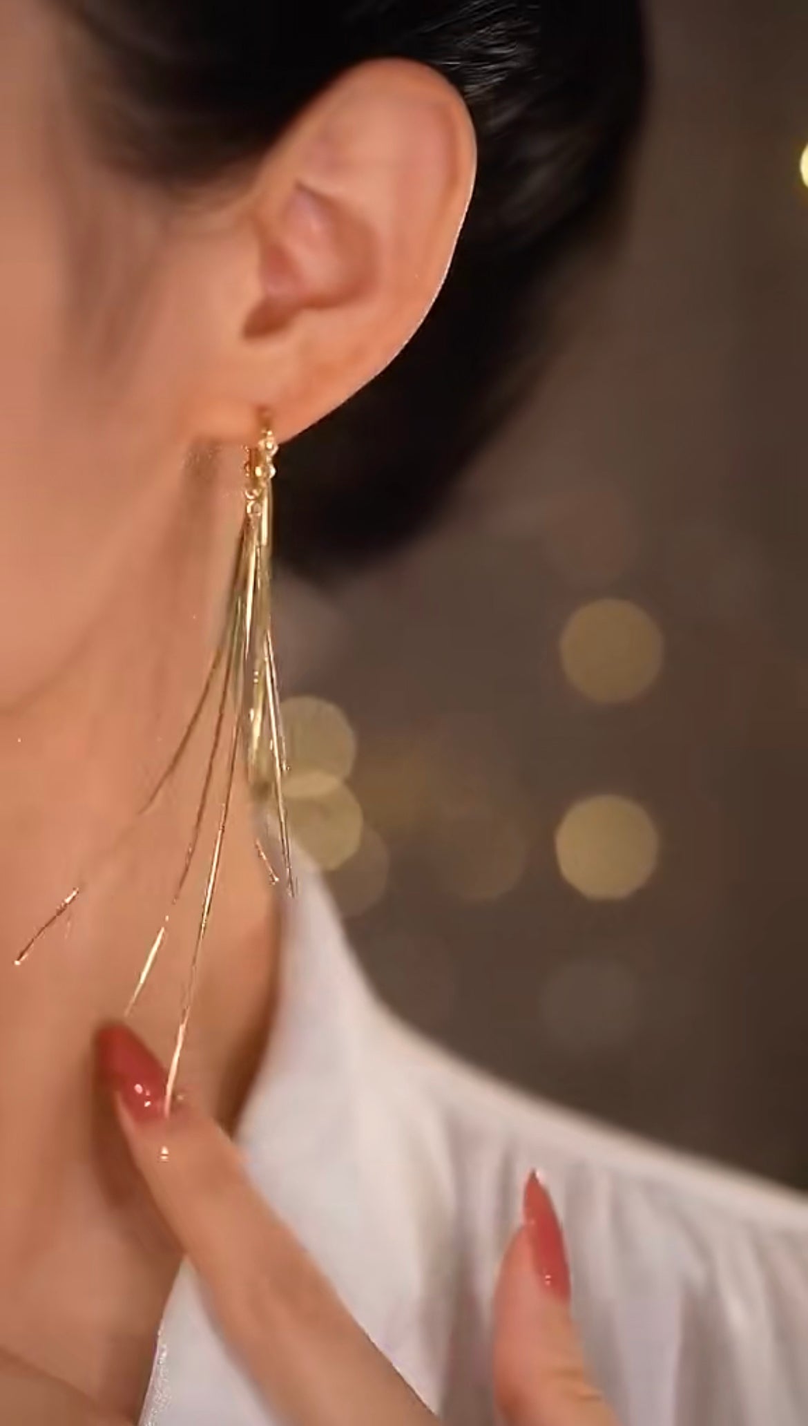 Minimalist Gold Hoop Earrings Ms03