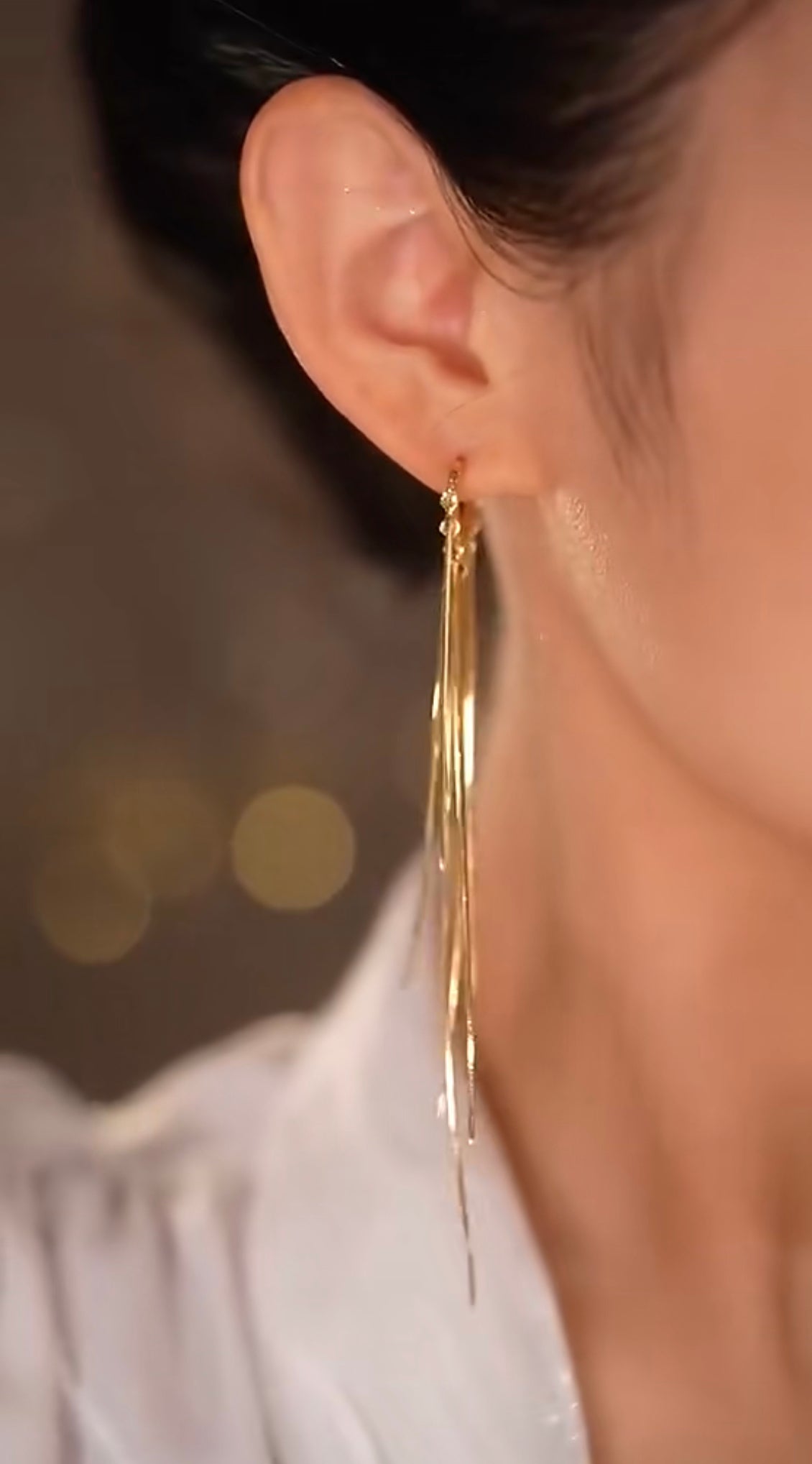 Minimalist Gold Hoop Earrings Ms03