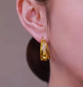 Minimalist Gold Hoop Earrings Ms05