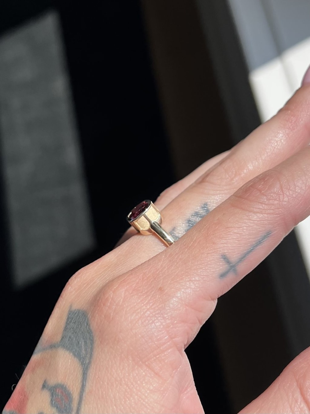 The Petal Ring: Rhodolite Garnet