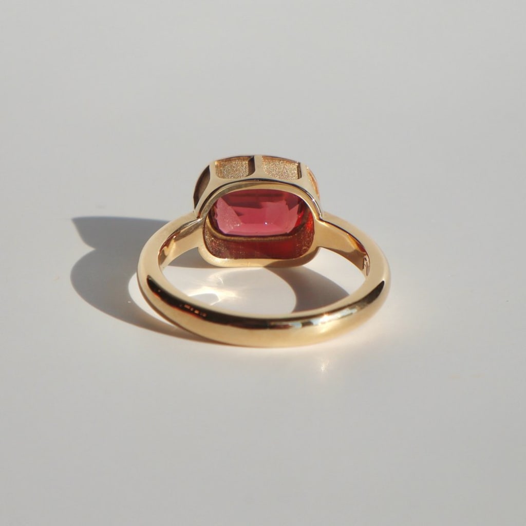The Petal Ring: Rhodolite Garnet