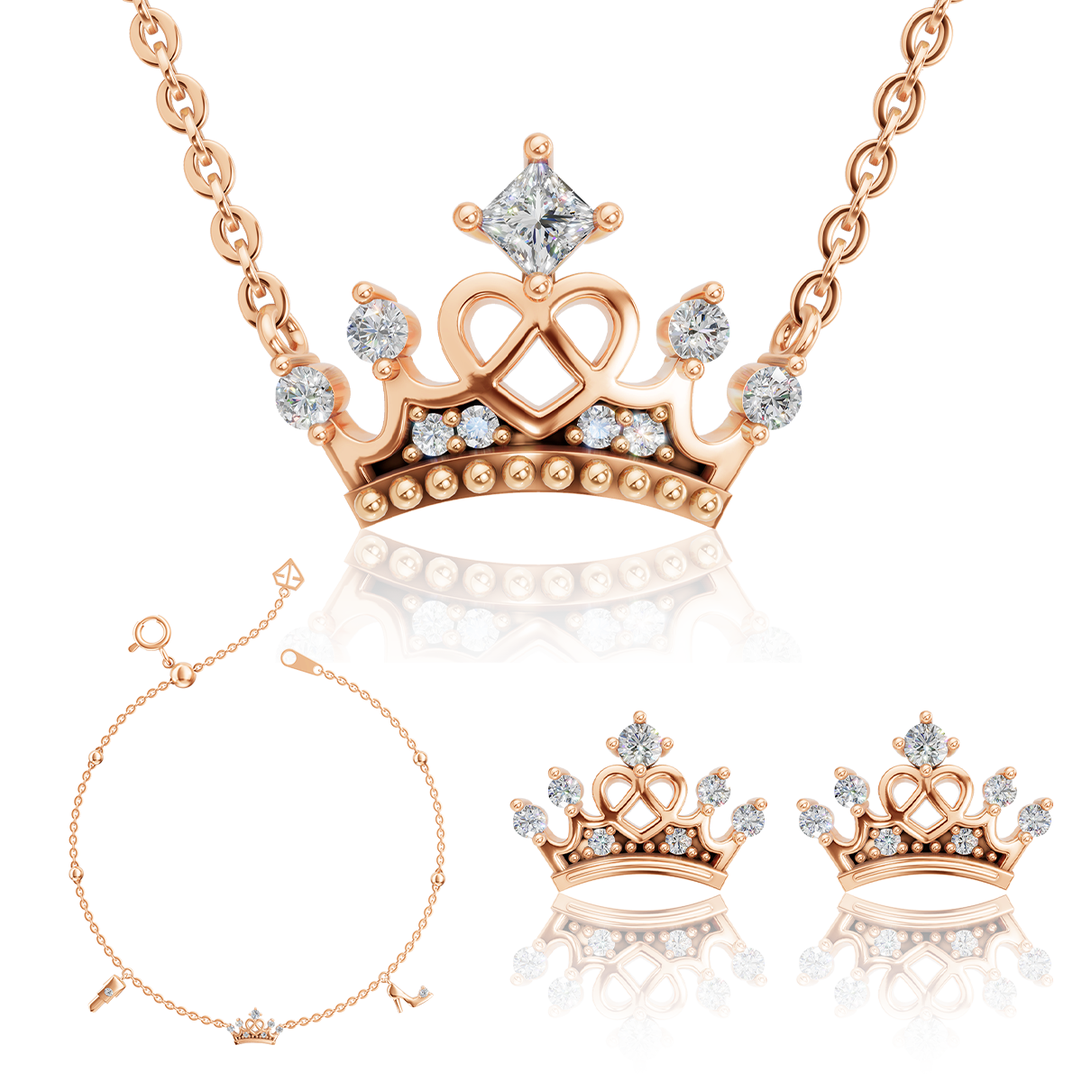 SOOBIN'S QUEEN | Hani CZ Gold Jewelry Collection (Earrings, Necklaces & Bracelets in 10K/14K Gold)