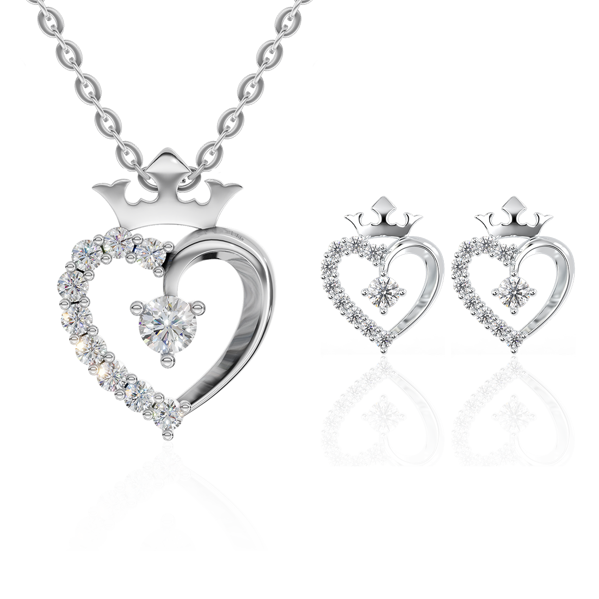 The jewelry set that enhances the energy of love and gratitude| Arlina CZ Gold Jewelry Collection (Earrings & Necklaces in 10K/14K Gold)